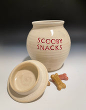 Load image into Gallery viewer, Large Scooby snacks Jar (holds over 100 medium milk bones).
