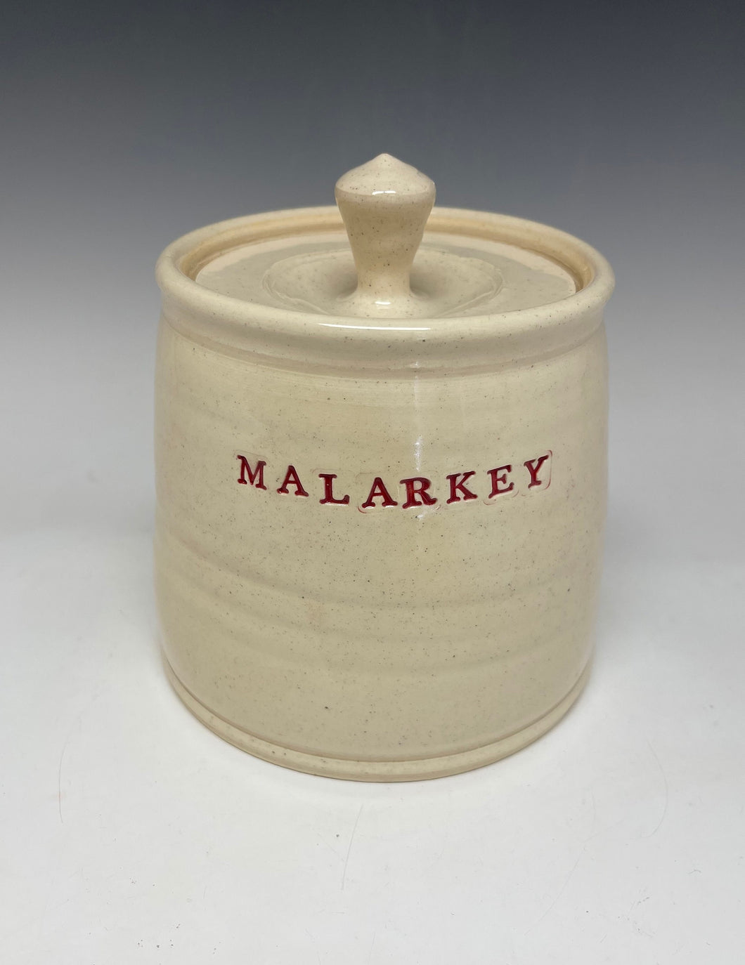 Malarkey Jar. for your Malarkey or just toothpicks, floss, dog treats, whatever...